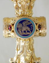 Ornate French antique solid silver gilt Gothic Chapel Set